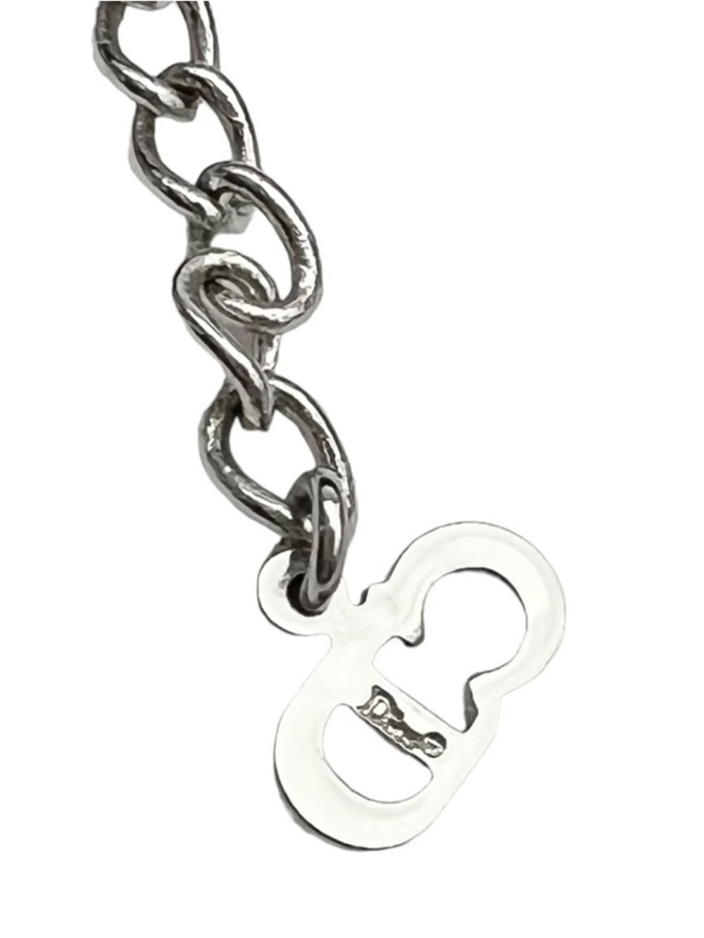 🔥100% Authentic Christian Dior Silver Crystal Dangling Letter Charm Necklace🔥 - Picture 5 of 12